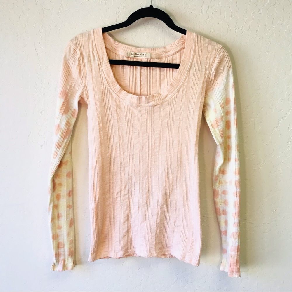 We the Free Pink Pastel Light Tie Dye Blouse size small - Picture 2 of 8
